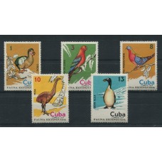 CUBA 1974 Yv. 1788/92 SERIE COMPLETA DE ESTAMPILLAS MINT FAUNA AVES PINGÜINO