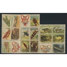 CUBA 1962 Yv. 642/56 SERIE COMPLETA DE ESTAMPILLAS MINT REPTIPLES INSECTOS FAUNA SALVAJE, RARA 28,50 EUROS