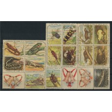 CUBA 1962 Yv. 642/56 SERIE COMPLETA DE ESTAMPILLAS MINT REPTIPLES INSECTOS FAUNA SALVAJE, RARA 28,50 EUROS