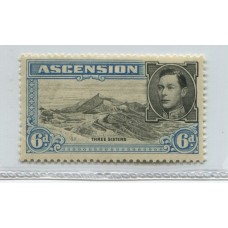 COLONIAS INGLESAS ASCENSION 1938 Yv. 46B ESTAMPILLA DENTADO 13 1/2 NUEVA CON GOMA, HERMOSA CALIDAD