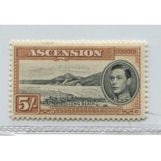 COLONIAS INGLESAS ASCENSION 1938 Yv. 49A ESTAMPILLA DENTADO 13 1/2 NUEVA CON GOMA, HERMOSA CALIDAD 35 EUROS