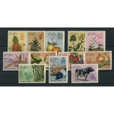 CUBA 1969 SERIE COMPLETA DE ESTAMPILLAS MINT FRUTOS FAUNA