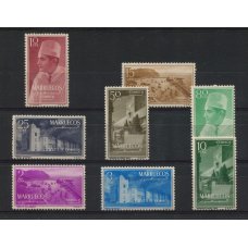 COLONIAS ESPAÑOLAS MARRUECOS Yv. 479/86 SERIE COMPLETA DE ESTAMPILLAS NUEVA CON GOMA 60 EUROS