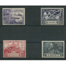 COLONIAS INGLESAS MALTA 1949 SERIE COMPLETA DE ESTAMPILLAS NUEVAS MINT