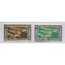 COLONIAS ITALIANAS TRIPOLITANIA 1933 Yv. AEREO 37/8 SERIE COMPLETA DE ESTAMPILLAS MINT DE LUJO 125 Euros