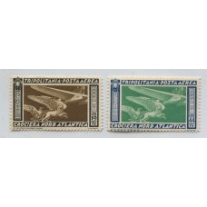 COLONIAS ITALIANAS TRIPOLITANIA 1933 Yv. AEREO 37/8 SERIE COMPLETA DE ESTAMPILLAS MINT DE LUJO 72 Euros