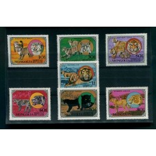 MONGOLIA FELINOS SERIE COMPLETA NUEVA MINT