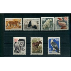 FAUNA SALVAJE ELEFANTE OSOS AGUILA RUSIA SERIE COMPLETA DE ESTAMPILLAS MINT