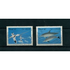 DELFINES AVES BRASIL SERIE COMPLETA DE ESTAMPILLAS MINT