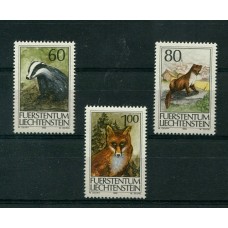 LIECHTENSTEIN FAUNA SERIE COMPLETA DE ESTAMPILLAS MINT