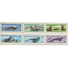 TERRITORIO ANTARTICO BRITANICO BAT 1972 SERIE COMPLETA DE ESTAMPILLAS MINT FOCAS FAUNA MARINA