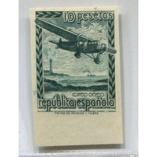 ESPAÑA 1938 Yv. A194Aa ESTAMPILLA NUEVA MINT VARIEDAD SIN DENTAR  € 80 EDIFIL € 91