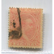 ESPAÑA 1889 YV. 210 CLASICO ESTAMPILLA USADA € 50