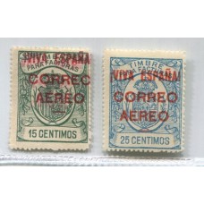 ESPAÑA 1937 Yv. A166/7 ESTAMPILLAS NUEVAS € 35