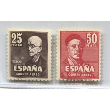 ESPAÑA 1947 Yv. A 236/7  SERIE  AEREA NUEVA EL VALOR ALTO ES MINT € 280  EDIFIL € 373