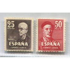 ESPAÑA 1947 Yv. A 236/7 SERIE AEREA NUEVA MINT € 300 EDIFIL € 440