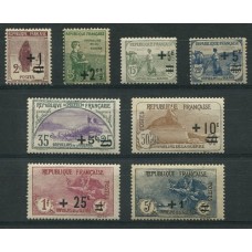 FRANCIA 1922 Yv. 162/9 MUY BUENA SERIE COMPLETA NUEVA MINT LUJO 530 Euros