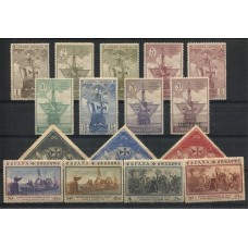 ESPAÑA 1930 Yv. 442/56 + E.11 SERIE COMPLETA DE ESTAMPILLAS NUEVAS CON GOMA 117,50 EUROS