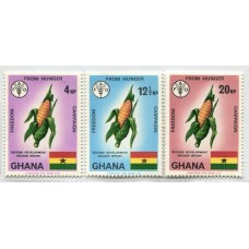 GHANA BANDERAS MAIZ SERIE COMPLETA DE ESTAMPILLAS MINT