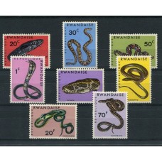 RUANDA FAUNA SERIE COMPLETA DE ESTAMPILLAS MINT