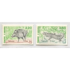 FAUNA ANDORRA SERIE COMPLETA DE ESTAMPILLAS MINT