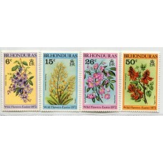 FLORES HONDURAS BRITANICAS SERIE COMPLETA DE ESTAMPILLAS MINT