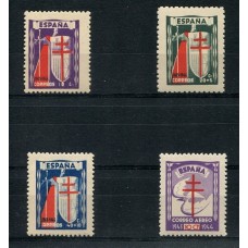 ESPAÑA 1943 Yv. 727/9 + AEREO 226 SERIE COMPLETA DE ESTAMPILLAS MINT 21,25 EUROS EDIFIL 25 EUROS