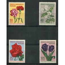 FLORES TURQUIA SERIE COMPLETA DE ESTAMPILLAS MINT