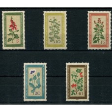 FLORES SERIE COMPLETA DE ALEMANIA DDR ESTAMPILLAS MINT