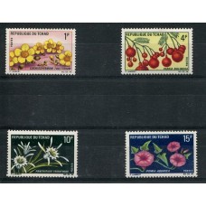 FLORES TCHAD SERIE COMPLETA DE ESTAMPILLAS MINT