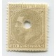 ESPAÑA 1879 Yv. 232 ESTAMPILLA PERFORADA 25 Euros