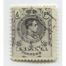 ESPAÑA 1909 Yv. 253 ESTAMPILLA USADA 15 Euros