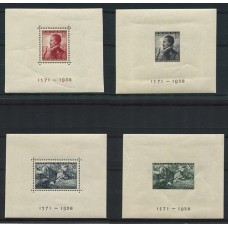 ESPAÑA 1938 Yv. BLOQUES 13/6 ESTAMPILLAS NUEVAS CON GOMA DE LUJO, SERIE COMPLETA BATALLA DE LEPANTO RARISIMAS € 1050 EDIFIL € 1400