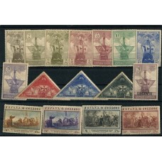 ESPAÑA 1930 Yv. 442/56 SERIE COMPLETA DE ESTAMPILLAS NUEVAS CON GOMA 115 EUROS