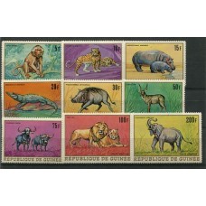 GUINEA SERIE COMPLETA DE ESTAMPILLAS MINT FAUNA ELEFANTES LEONES