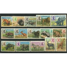 COLONIAS INGLESAS SWAZILAND SERIE COMPLETA DE ESTAMPILLAS MINT FAUNA ELEFANTES