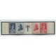 FRANCIA 1943 Yv. 571A SERIE EN TIRA COMPLETA DE ESTAMPILLAS NUEVAS MINT SEGUNDA GUERRA MUNDIAL
