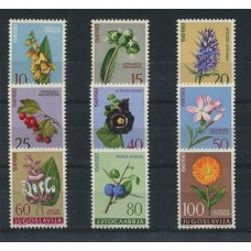 YUGOSLAVIA 1961 Yv. 843/51 SERIE COMPLETA DE ESTAMPILLAS NUEVAS MINT FLORES