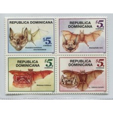 REPUBLICA DOMINICANA FAUNA MURCIELAGOS SERIE COMPLETA DE ESTAMPILLAS MINT