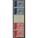 FRANCIA 1942 Yv. 566b SERIE COMPLETA DE ESTAMPILLAS NUEVAS Y LA ENTRECINTA ES MINT, EN TRIPTICO CON DOBLE SERIE 40 EUROS
