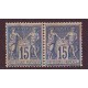 FRANCIA 1877 Yv. 90 PAREJA DE ESTAMPILLAS MINT HERMOSA CALIDAD 100 Euros + 100 %