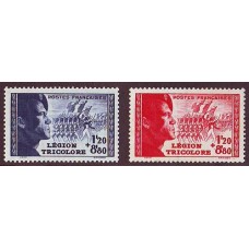 FRANCIA 1942 Yv. 565/6 SERIE COMPLETA DE ESTAMPILLAS NUEVAS MINT