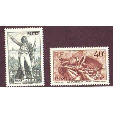 FRANCIA 1936 Yv. 314/5 SERIE COMPLETA DE ESTAMPILLAS NUEVAS MINT 18,50 EUROS