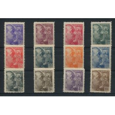 ESPAÑA 1939 Yv. 664/75 SERIE COMPLETA DE ESTAMPILLAS NUEVAS CON GOMA, ESTUPENDA CALIDAD Y RARA Yv. 250 EUROS EDIFIL 308 EUROS