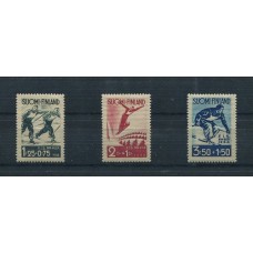 FINLANDIA 1938 Yv. 200/2 SERIE COMPLETA DE ESTAMPILLAS NUEVAS CON GOMA, DEPORTES