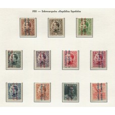 ESPAÑA 1931 Yv. 486/95 + E. 14 SERIE COMPLETA DE ESTAMPILLAS NUEVAS MINT COMPLETA SEGÚN EDIFIL Yv. 245 EUROS EDIFIL 312 EUROS