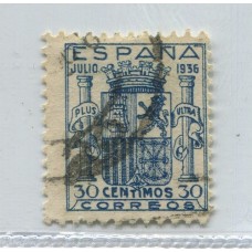 ESPAÑA 1936 Yv. 564D ESTAMPILLA USADA 150 EUROS EN EDIFIL 183 EUROS