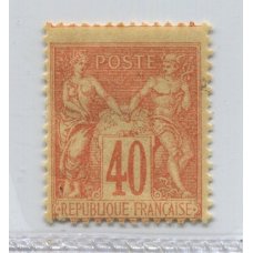 FRANCIA 1877 Yv. 94 ESTAMPILLA NUEVA CON GOMA 160 EUROS