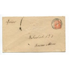 ARGENTINA 1893 ENTERO POSTAL SOBRE CIRCULADO CON MATASELLO SAN LUIS