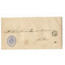 ARGENTINA 1884 SOBRE PLIEGO COMPLETO CON MATASELLO RANCHOS, RARO